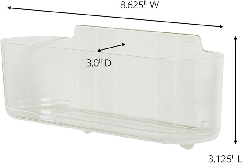 Command Large Caddy, Clear, with 4 Clear Indoor Strips, Organize Damage-Free - Image 2